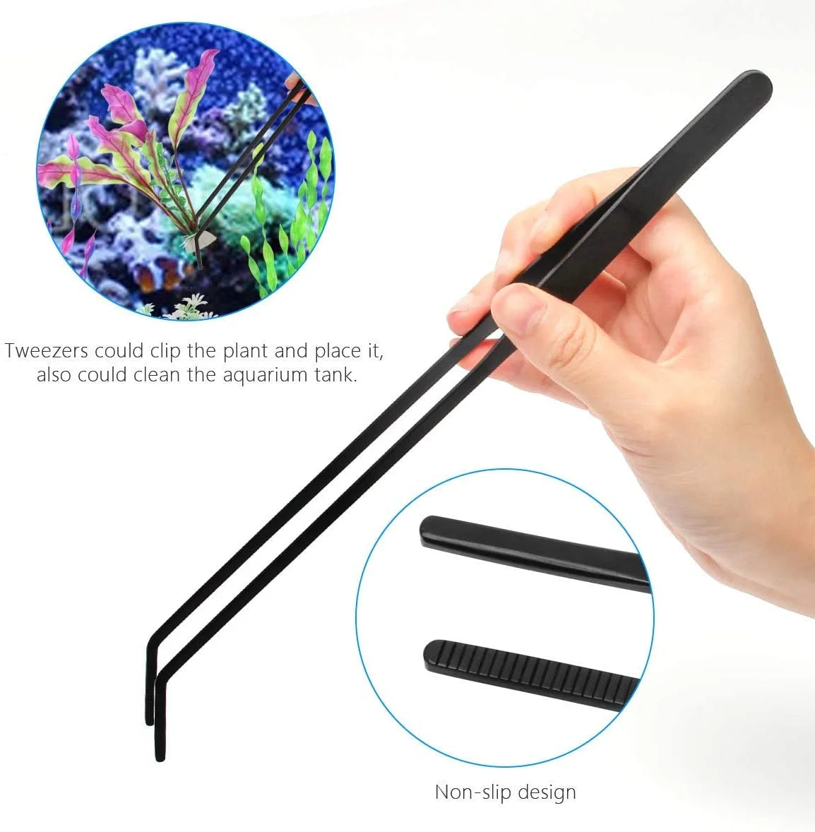 Aquascape Tool Kit Long Stainless Steel Aquarium Plant Tools Aquarium Tweezers Scissors Spatula Tool Set for Fish Tank Aquascape Aquarium Cleaning